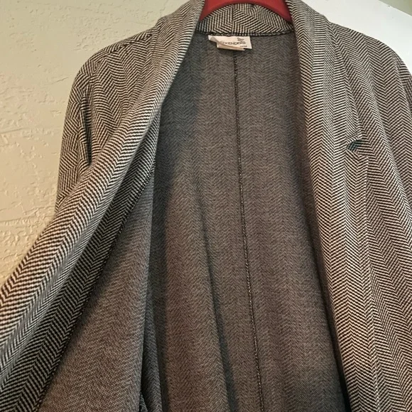 🍂 Beautiful GUC weekenders full length transitional herringbone open coat🐝 - Picture 5 of 10